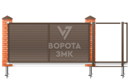 Откатные ворота 9 м 9000×2100 ЗМК-8164